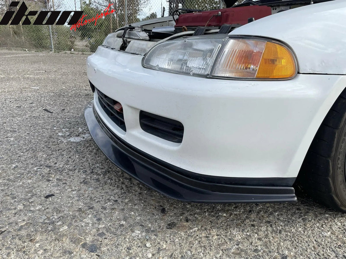 Fit 92-95 Honda Civic 2Dr 3Dr DP First Molding Style Front Bumper Lip Spoiler PU