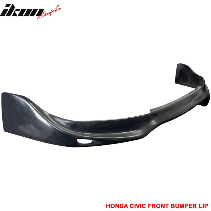 Fits 92-95 Honda Civic JDM JUN Style Front Bumper Lip Spoiler Unpainted PU