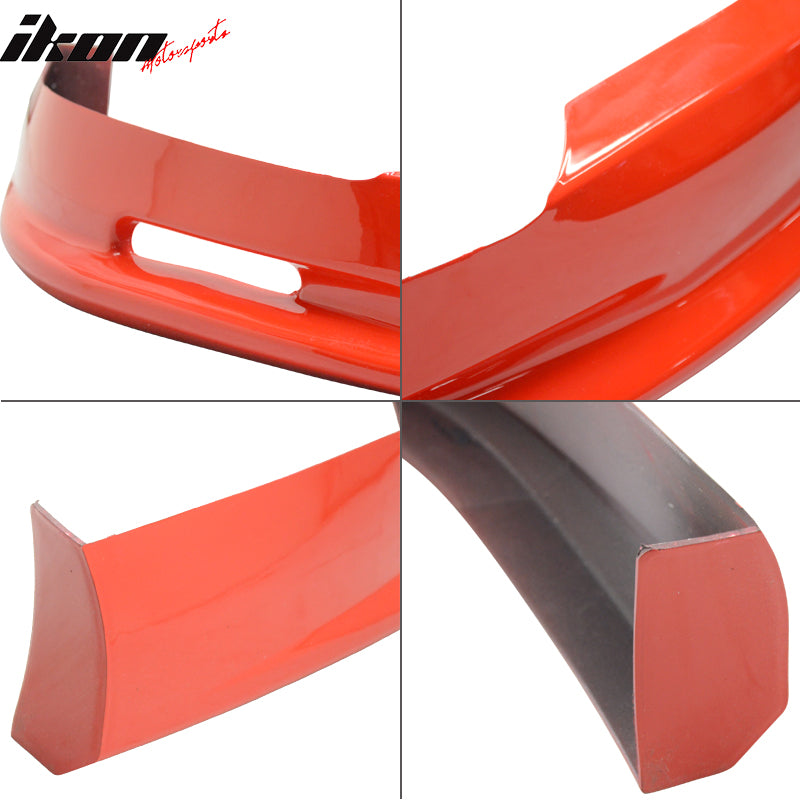 Fits 96-98 Honda Civic EK Mugen Style Painted Red Front Bumper Lip Spoiler PU