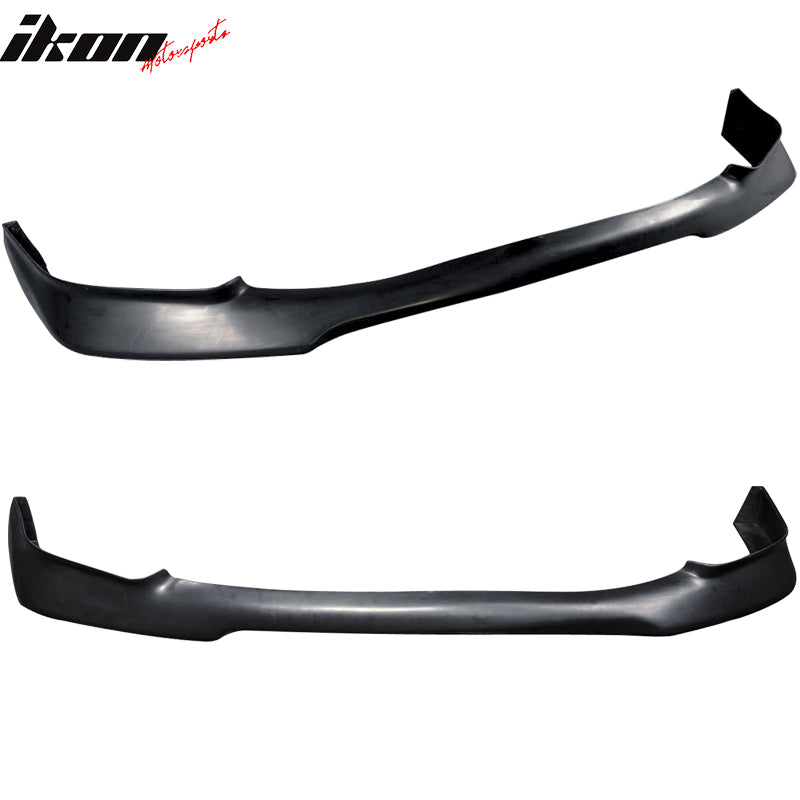 Front Bumper Lip Compatible With 1996-1998 Honda Civic All Models EVO Style Unpainted Black Spoiler Splitter Valance Fascia Cover Guard Protection Conversion by IKON MOTORSPORTS, 1997