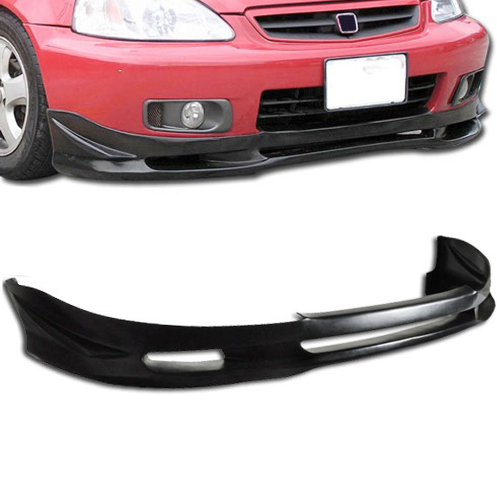 Front Bumper Lip Compatible With 1999-2000 Honda Civic, Front Lip Finisher Under Chin Spoiler Add Bump Lower Body Protection