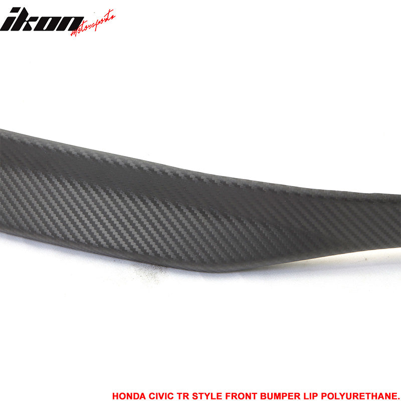 Fits 99-00 Honda Civic Type-R Style Unpainted Black Front Bumper Lip Spoiler PU