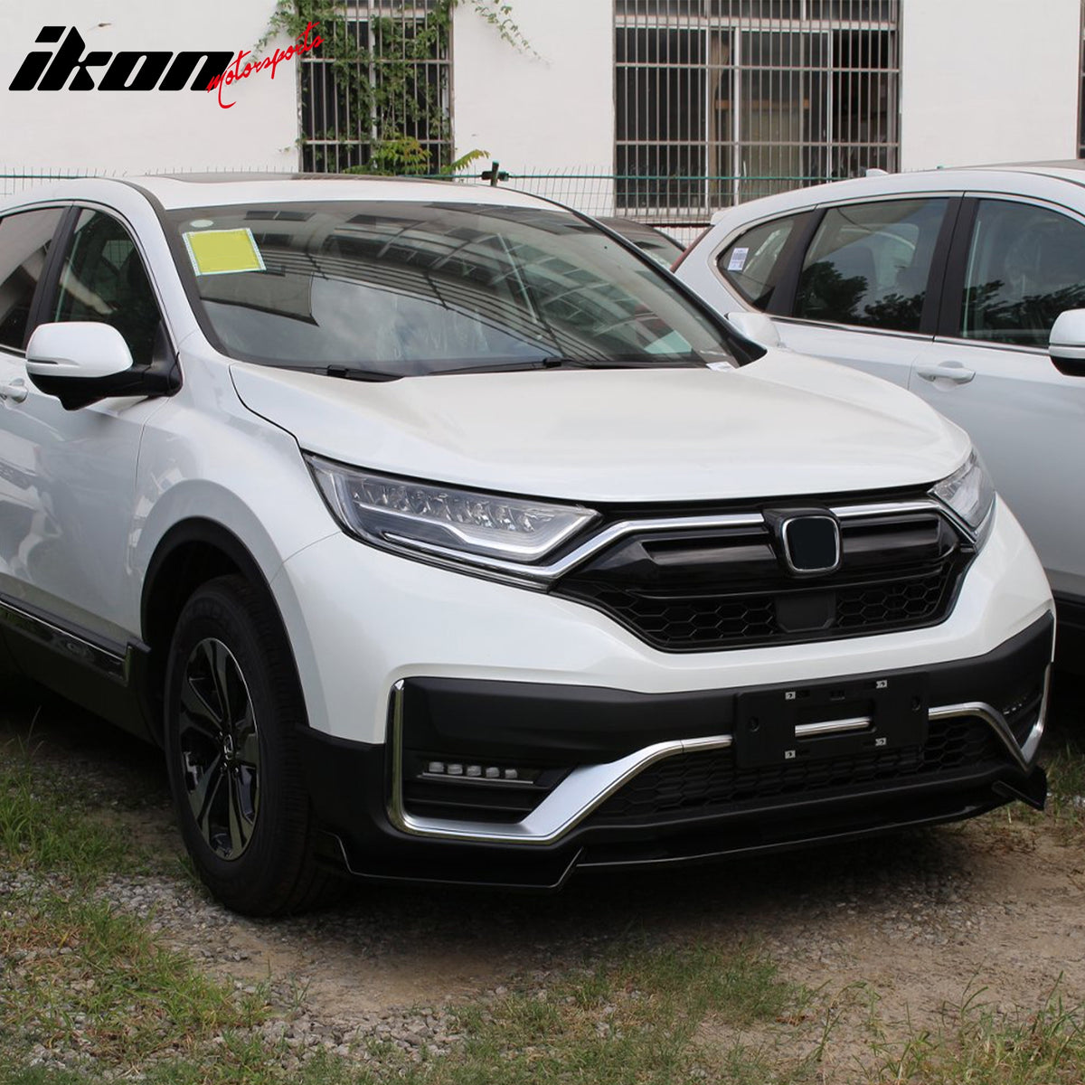Fits 20-22 Honda CR-V IKON Style Front Bumper Lip Chin Spoiler Gloss Black 3PCS