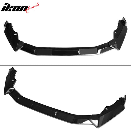 Fits 20-22 Honda CR-V IKON Style Front Bumper Lip Chin Spoiler Gloss Black 3PCS