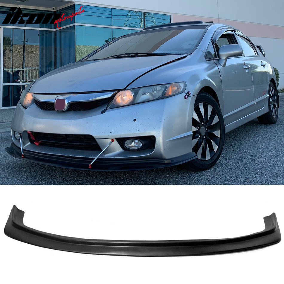 2009-2011 Honda Civic Sedan MDA Style Unpainted Front Bumper Lip PU