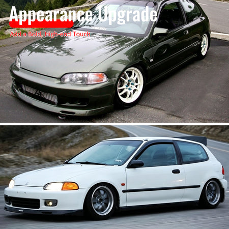 Fits 92-95 Honda Civic 2-Door BYS Style Front Bumper Lip Spoiler PU Unpainted