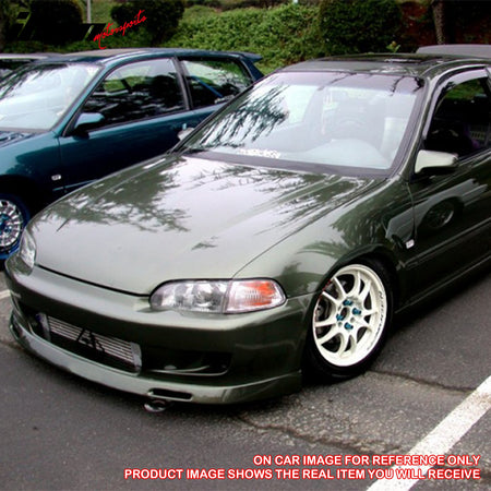Fits 92-95 Honda Civic 2-Door BYS Style Front Bumper Lip Spoiler PU Unpainted