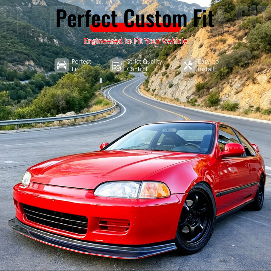 Fits 92-95 Honda Civic 2Dr DP Style Front Bumper Lip Spoiler Chin PU Unpainted