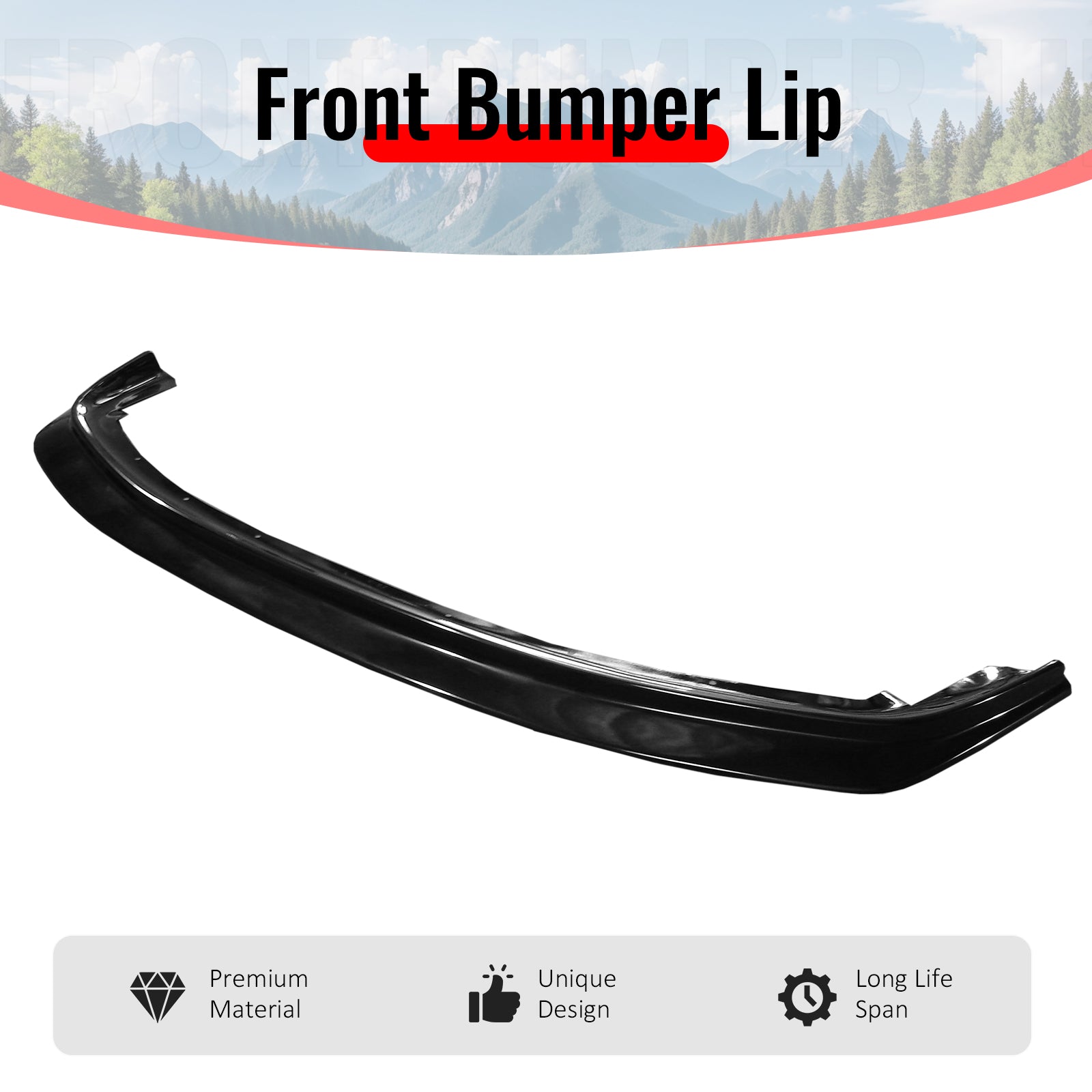 Fits 92-95 Honda Civic 2Dr DP Style Front Bumper Lip Spoiler Chin PU Unpainted