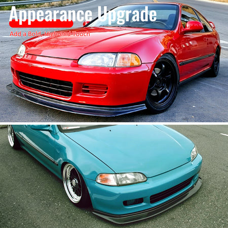 Fits 92-95 Honda Civic 2Dr DP Style Front Bumper Lip Spoiler Chin PU Unpainted