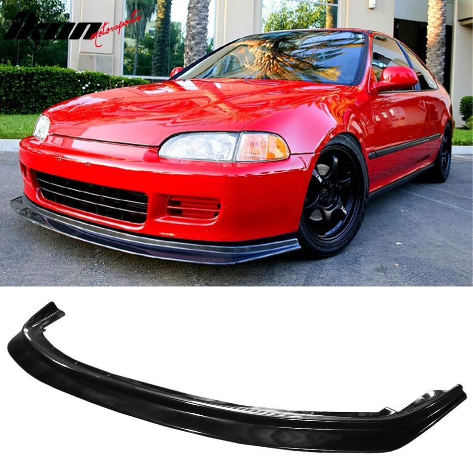 1992-1995 Honda Civic 2-Door DP Style Unpainted Front Bumper Lip PU