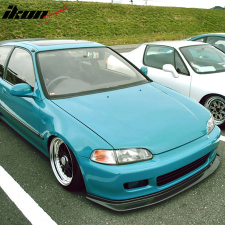Fits 92-95 Honda Civic 2Dr DP Style Front Bumper Lip Spoiler Chin PU Unpainted
