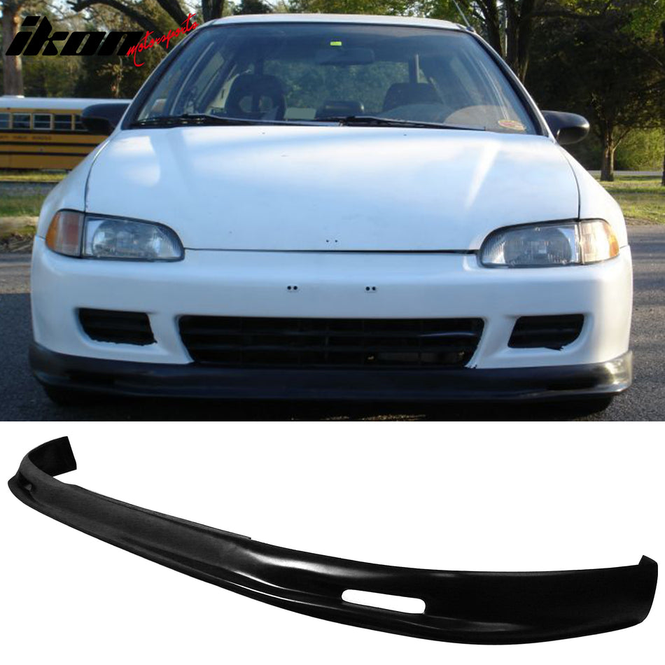 1992-1995 Honda Civic 2-Door Mugen Style Unpainted Front Bumper Lip PU