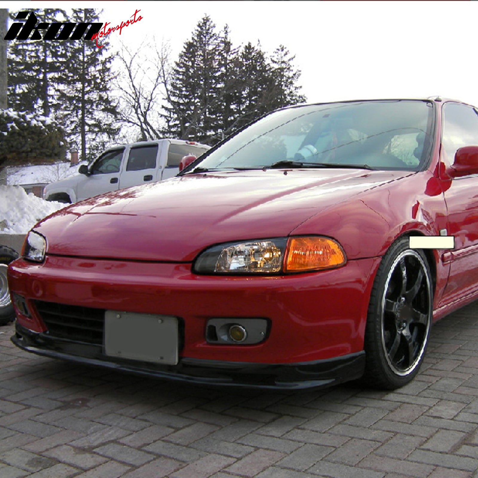 Fits 92-95 Honda Civic 2-Door Mugen Style Front Bumper Lip Spoiler PU Unpainted