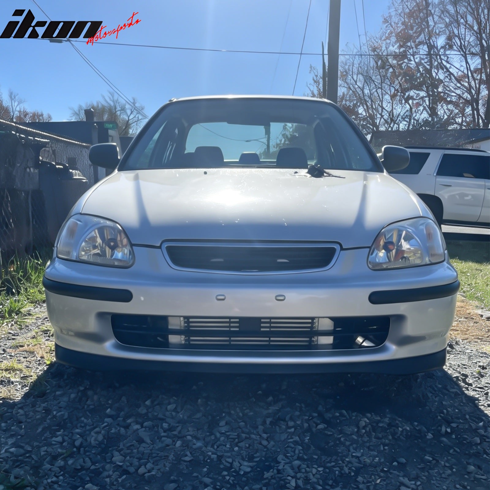 Fits 96-98 Honda Civic Front Bumper Lip Spoiler Splitter Kit Unpainted Black PU