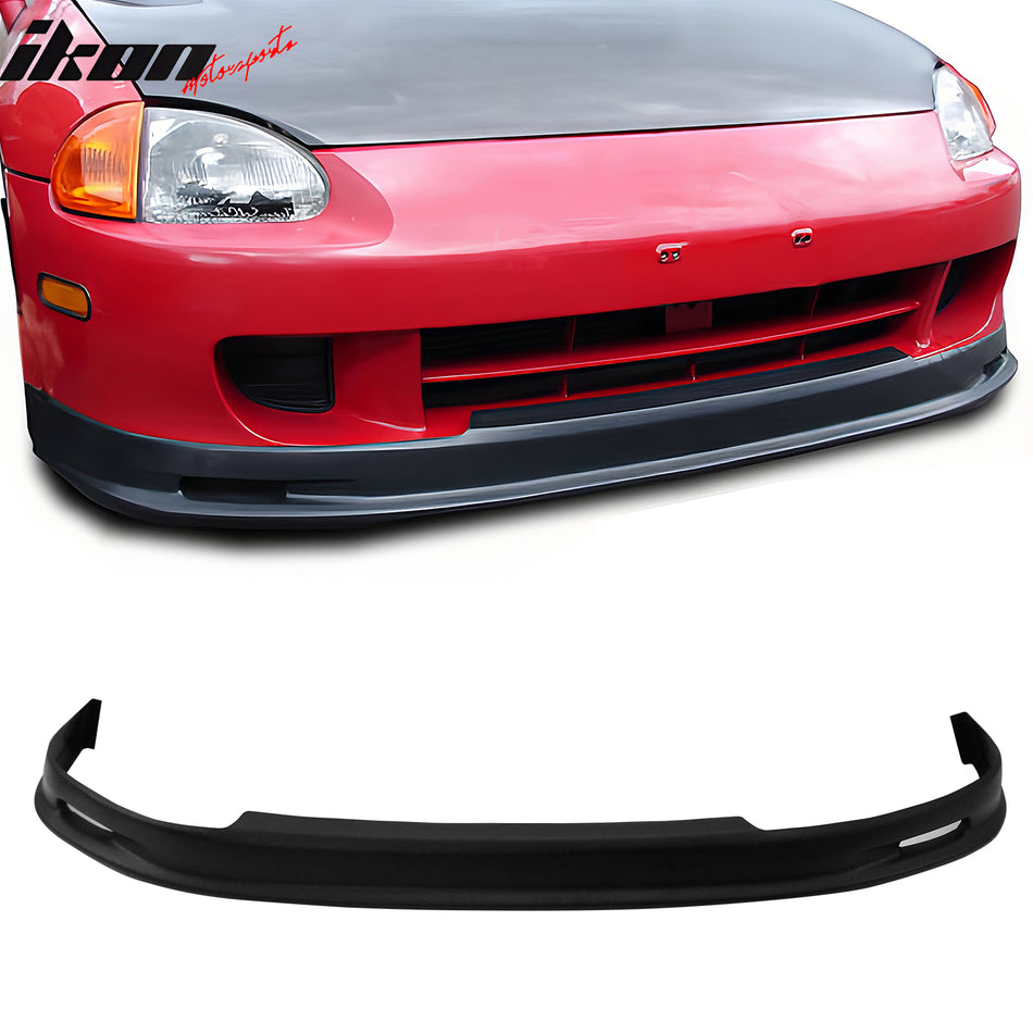 1993-1997 Honda Civic del Sol Front Lower Bumper Lip Air Dam Chin Spoiler Splitter Mugen Style RTS Rough Textured Surface PU Polyurethane