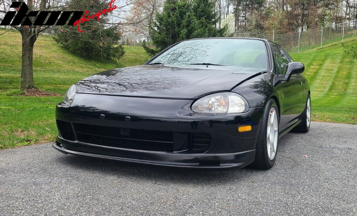 Fits 93-97 Honda Civic del Sol Mugen Style Front Bumper Lip Spoiler Unpainted PU