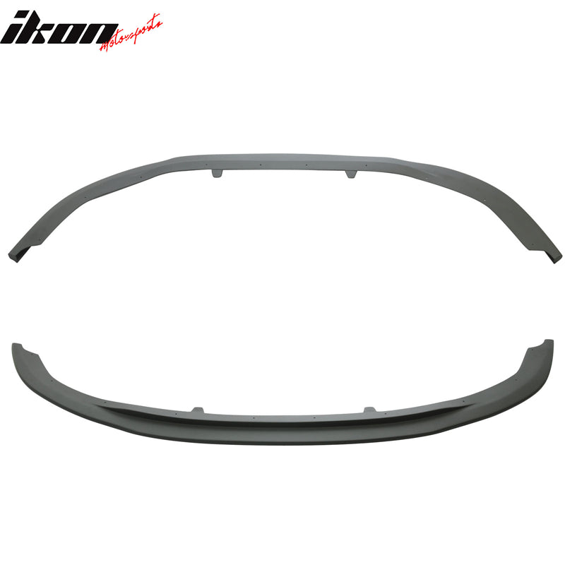 Front Bumper Lip Compatible With 2009-2011 Honda Fit, STI style Black PU Front Lip Finisher Under Chin Spoiler Add On by IKON MOTORSPORTS, 2010