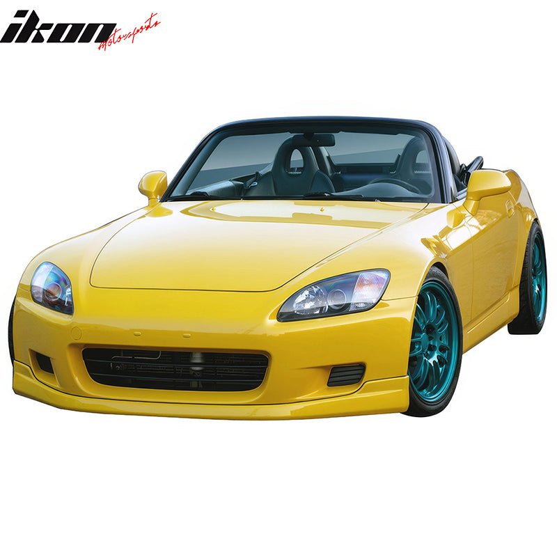 IKON MOTORSPORTS Front Bumper Lip, Compatible with 2000-2003 Honda S2000 AP1, Type R Style PU Air Dam Chin Spoiler Protector Splitter 1PC