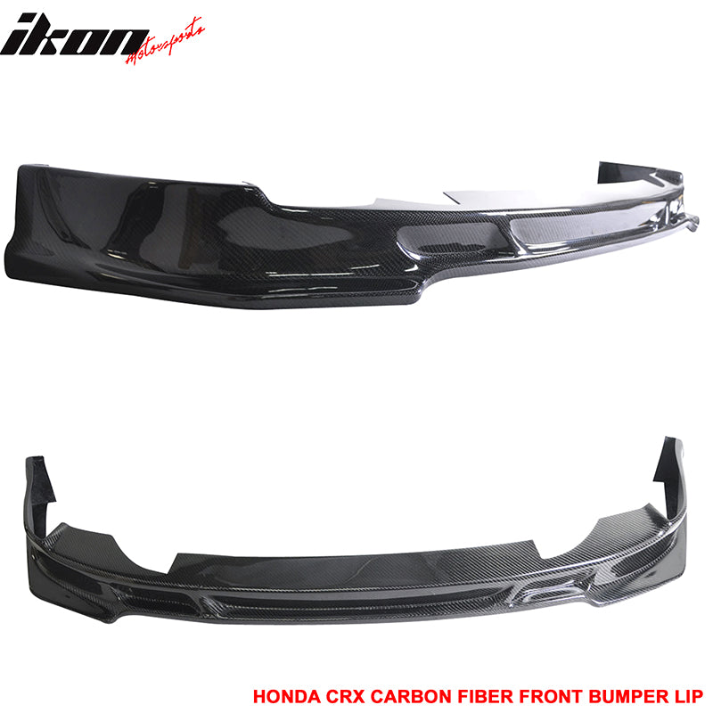 Fits 88-90 Honda CRX Type S Matte Carbon Fiber Front Bumper Lip Spoiler