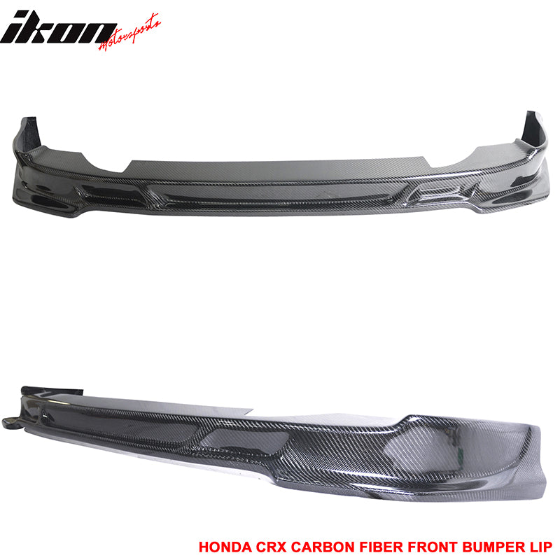 Fits 88-90 Honda CRX Type S Matte Carbon Fiber Front Bumper Lip Spoiler