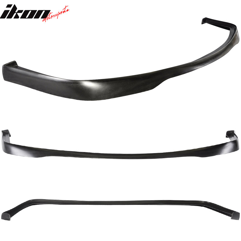 Front Bumper Lip Compatible With 1990-1991 Honda CRX Si, SIR Style PU Black Front Lip Spoiler Splitter Air Dam Chin Diffuser Add on by IKON MOTORSPORTS