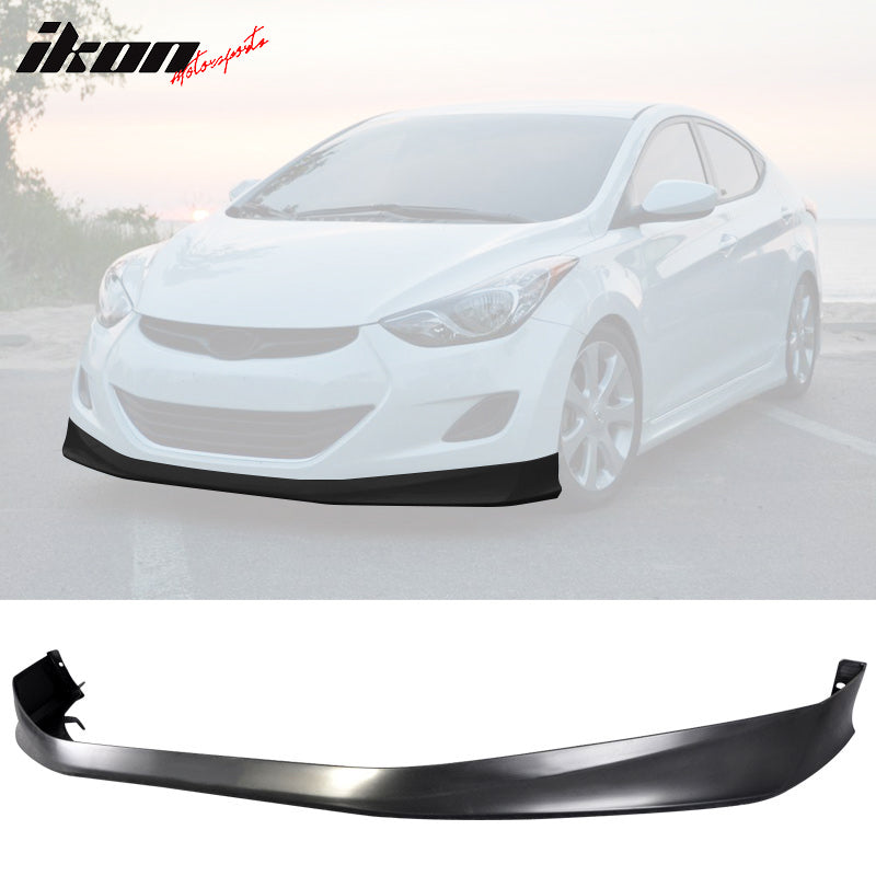 IKON MOTORSPORTS Front Bumper Lip Compatible With 2010-2014 Hyundai Elantra 4 Door Sedan