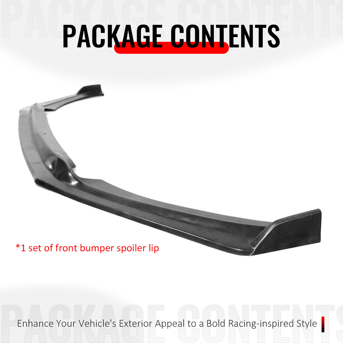 Fits 17-18 Hyundai Elantra IK4 Style PU Front Bumper Lip Spoiler Unpainted 3PCS