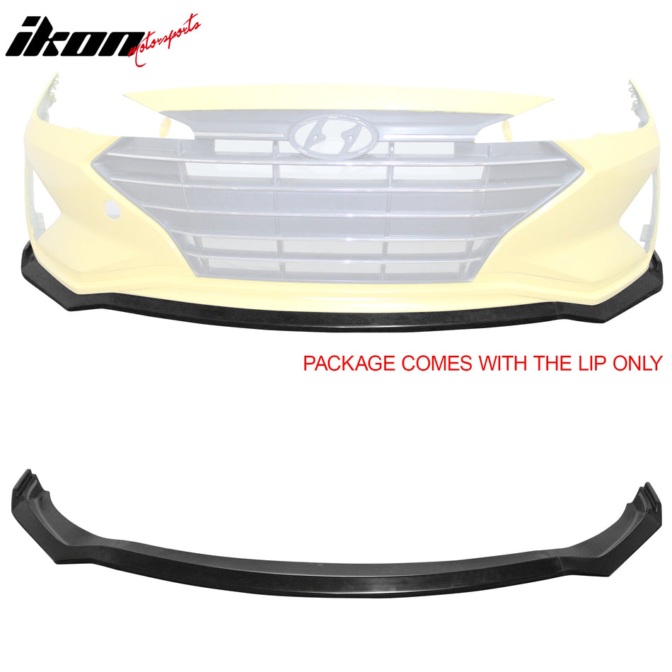 2019-2020 Hyundai Elantra Sedan Unpainted Front Bumper Lip Spoiler PU 3PCS Set