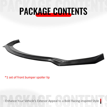 Fits 19-20 Hyundai Elantra Sedan IKON PU Front Bumper Lip Chin Spoiler Unpainted