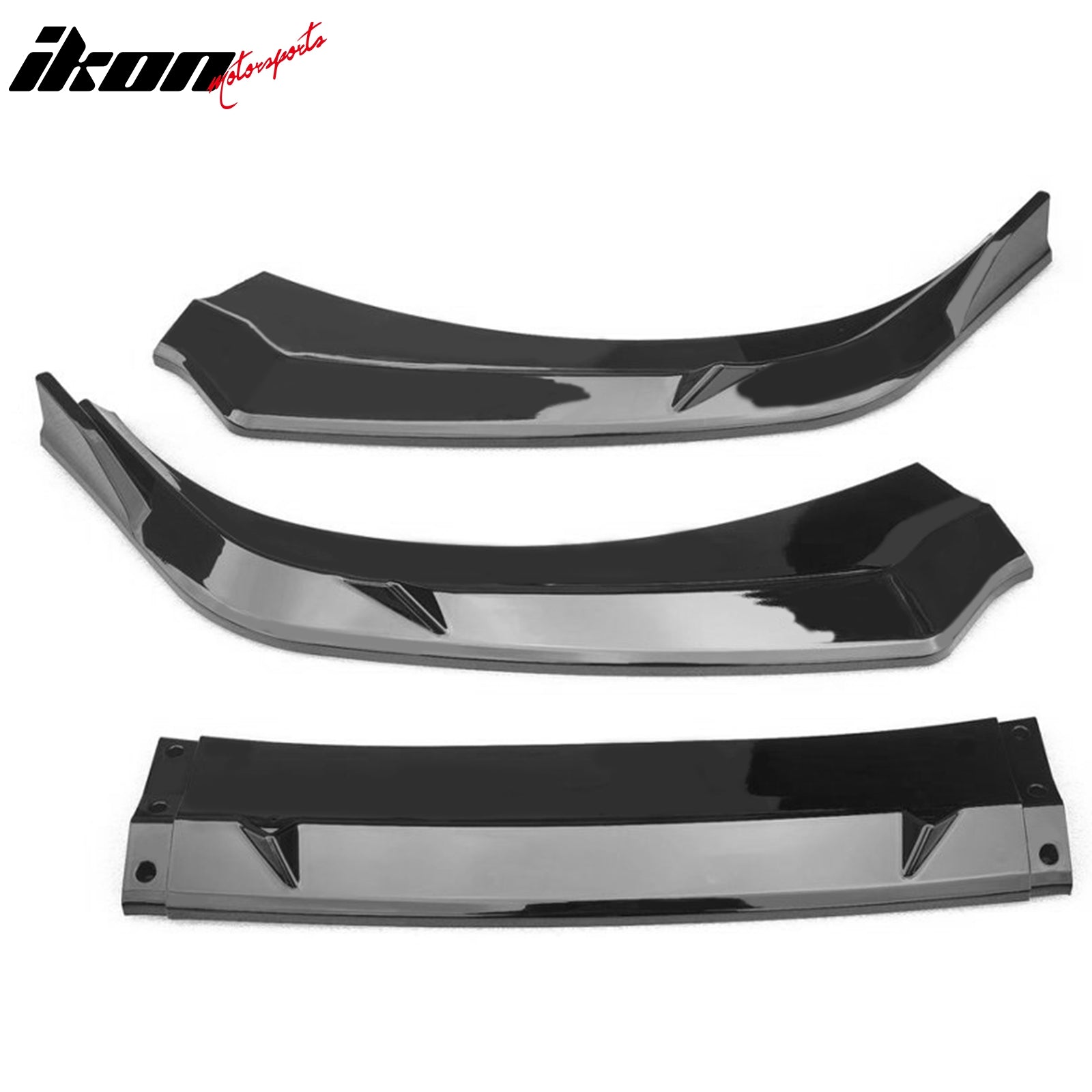 Fits 24-26 Hyundai Elantra Sedan IKON Front Bumper Lip Chin Spoiler Gloss Black