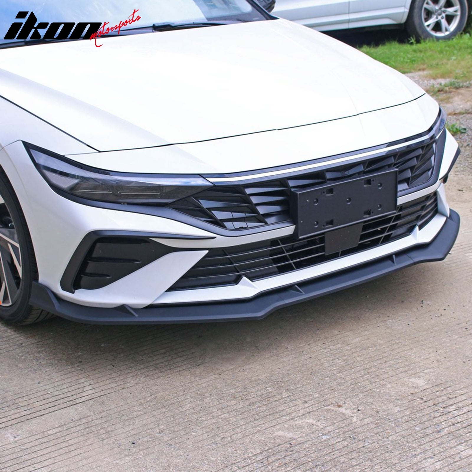 Fits 24-26 Hyundai Elantra Sedan IKON Front Bumper Lip Chin Spoiler Matte Black