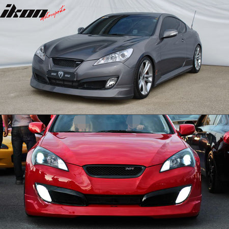 Fits 10-12 Hyundai Genesis Coupe 2DR MS Style Front Bumper Lip Chin Spoiler PU