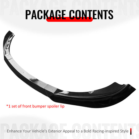 Fits 13-16 Genesis Coupe KS PP Front Bumper Lip Chin Spoiler Carbon Fiber Print