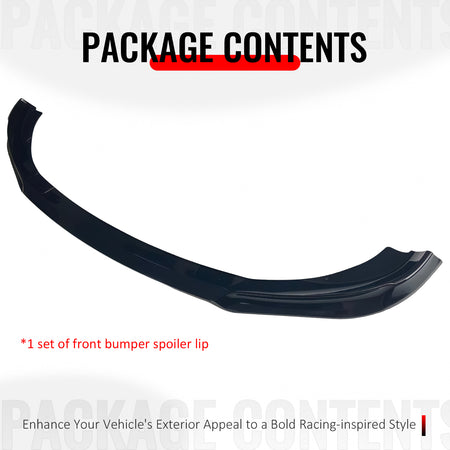 Fits 13-16 Hyundai Genesis Coupe KS PP Front Bumper Lip Chin Spoiler Gloss Black