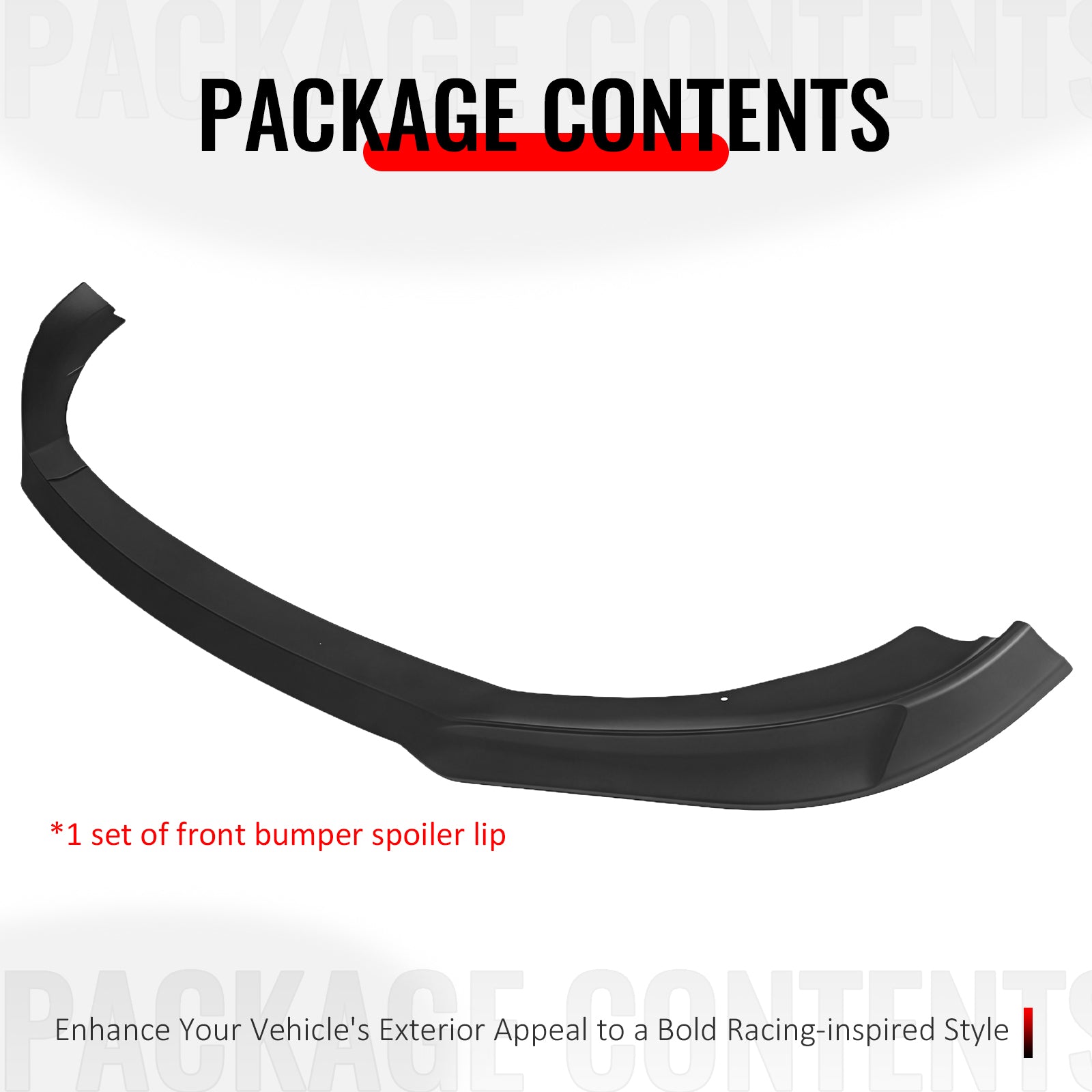 Fits 13-16 Hyundai Genesis Coupe KS PP Front Bumper Lip Chin Spoiler Matte Black