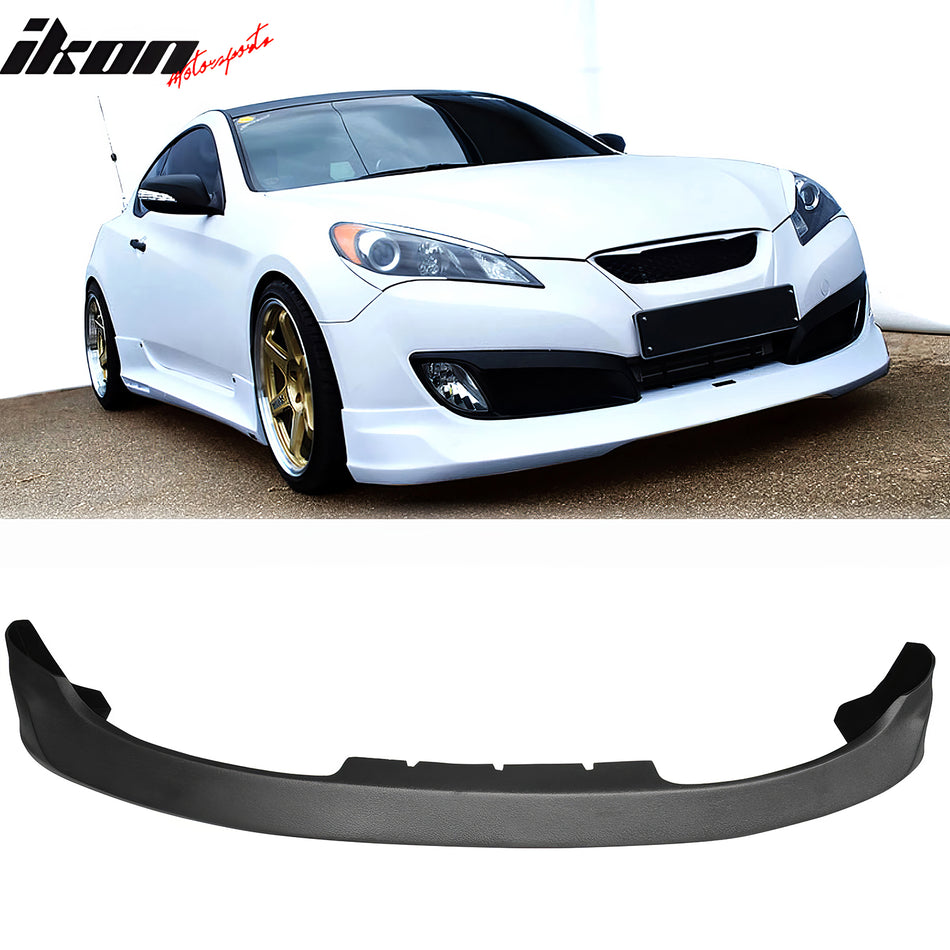 2010-2012 Hyundai Genesis Coupe Front Lower Bumper Lip Air Dam Chin Spoiler Splitter MS Style RTS Rough Textured Surface PU Polyurethane