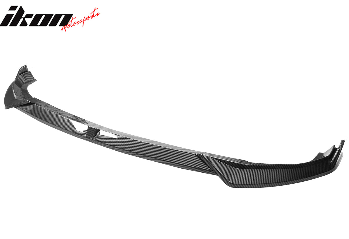 Fits 22-24 Hyundai Ioniq 5 IKON Style Carbon Fiber Print Front Bumper Lip PP 3PC