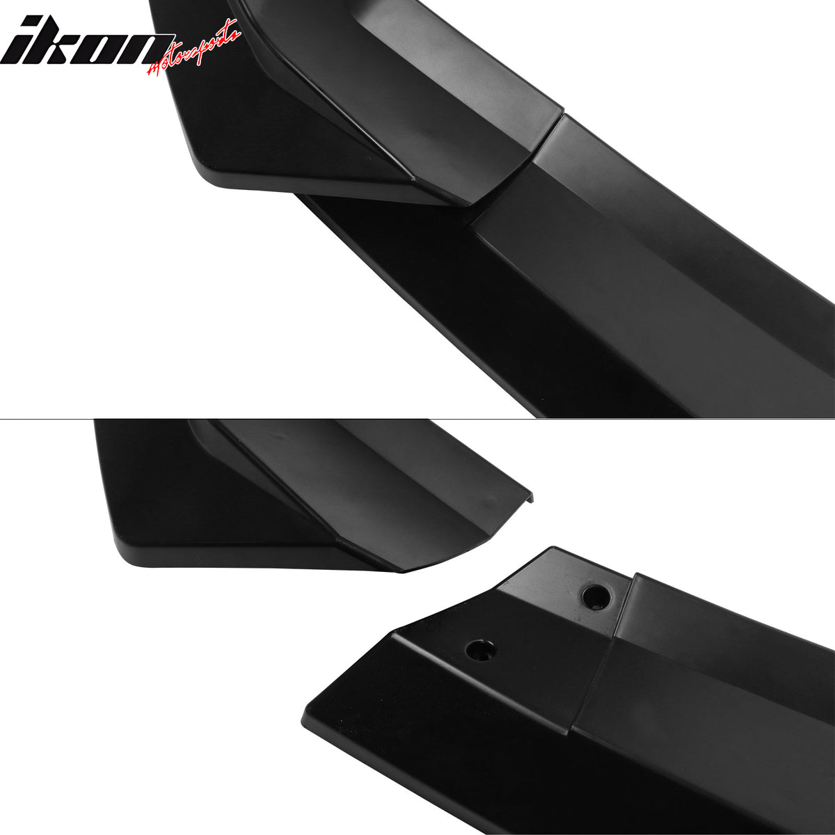 IKON MOTORSPORTS, Front Bumper Lip Compatible With 2022-2023 Hyundai Ioniq 5, IKON Style Black PP Lower Spoiler Guard