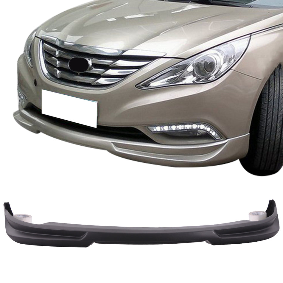 IKON MOTORSPORTS, Front Bumper Lip Compatible With 2011-2014 Hyundai Sonata, OE Painted Colors PP Polypropylene Front Lip Under Chin Spoiler Add On Splitter, 2012 2013