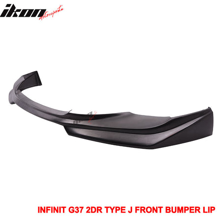 Fits 08-14 Infiniti G37 Coupe Q60 J Style Front Bumper Lip Spoiler Unpainted PU
