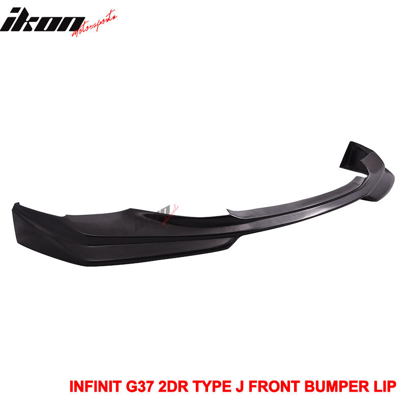 Fits 08-14 Infiniti G37 Coupe Q60 J Style Front Bumper Lip Spoiler Unpainted PU