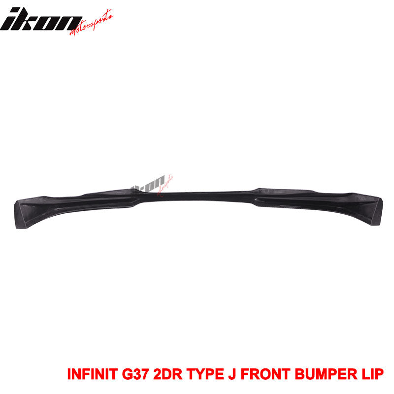 Fits 08-14 Infiniti G37 Coupe Q60 J Style Front Bumper Lip Spoiler Unpainted PU