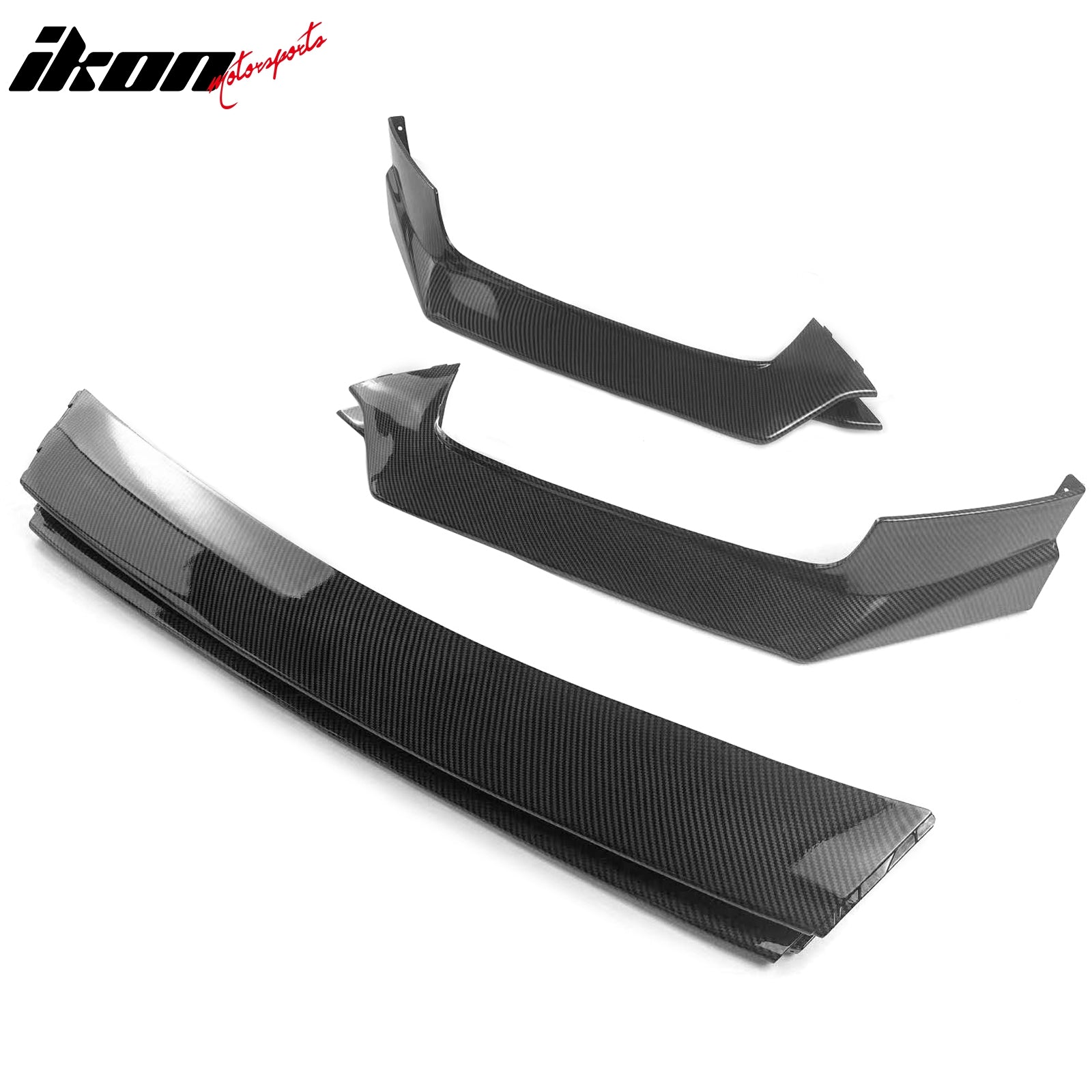 Fits 17-22 INFINITI Q60 V37 RS JDM Style Front Bumper Lip Carbon Fiber Print 3PC