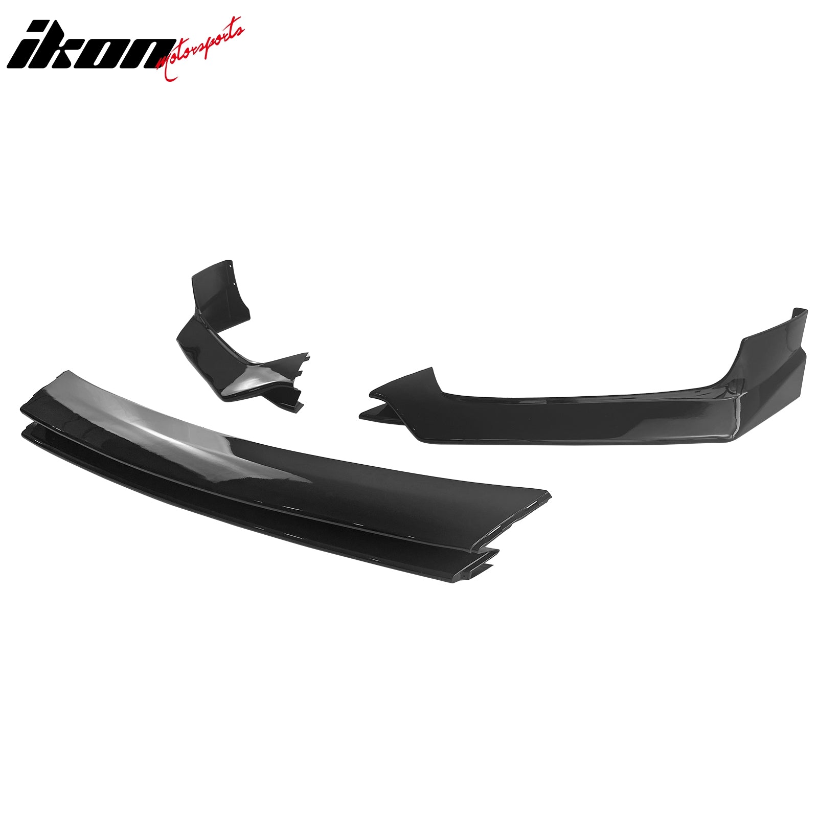 Fits 17-22 INFINITI Q60 V37 RS JDM Style Front Bumper Lip Chin Gloss Black 3PCS
