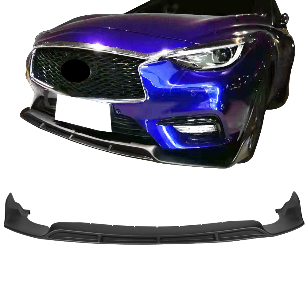 Fits 17-19 Infiniti QX30 IKON Style Front Bumper Lip Spoiler PP Painted Color