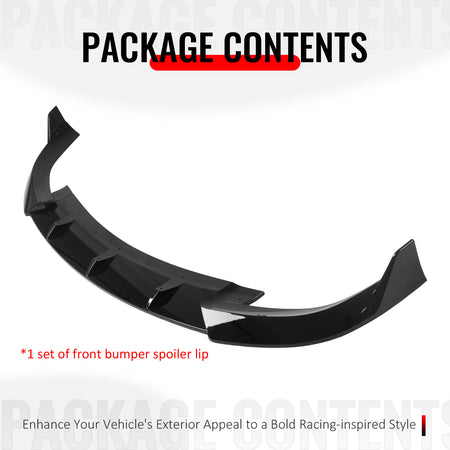 Fits 17-21 Grand Cherokee SRT IKON V2 Front Bumper Lip Chin Spoiler Gloss Black