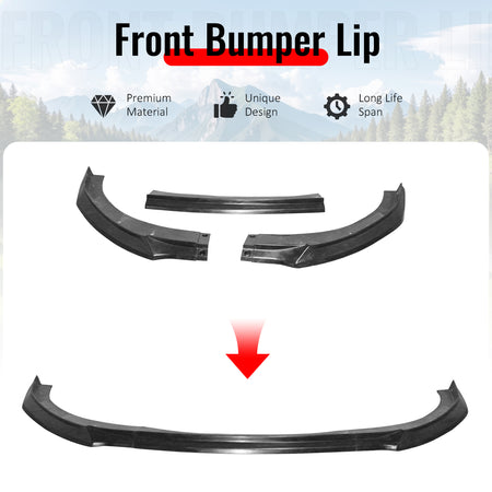 Fits 25-26 Kia K5 GT GT-Line Front Bumper Lip GT Style 3PCS Spoiler Unpainted PU