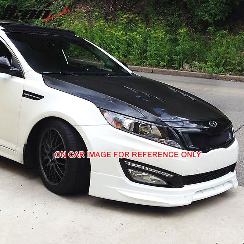 Pre-painted Front Bumper Lip Compatible With 2010-2013 Kia Optima SX, DS Style PU Painted Front Lip Spoiler Splitter by IKON MOTORSPORTS, 2011 2012