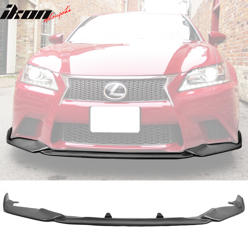 IKON MOTORSPORTS Front Bumper Lip Compatible With 2013-2015 Lexus GS350 GS450h F Sport IKON Style Front Bumper Lower Spoiler Chin Painted PP